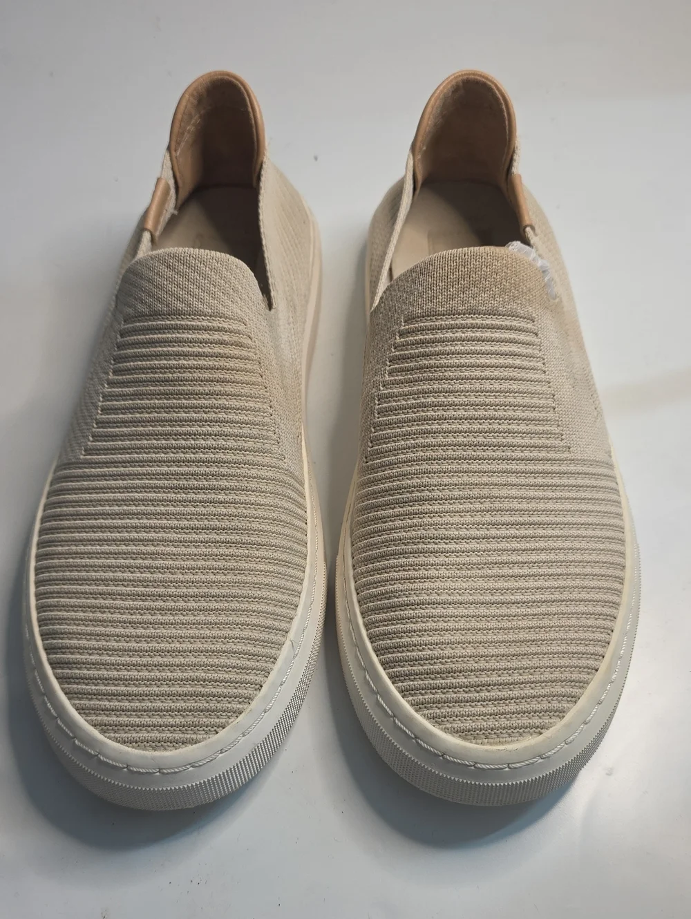 UGG ALAMEDA SAMMY IN SEA SALT KNIT-UPPER SLIP-ON LOAFERS LADIES 8.5 VGUC 1136841